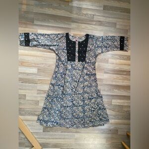 Indian Patterned Long Sleeve Dress Size 42